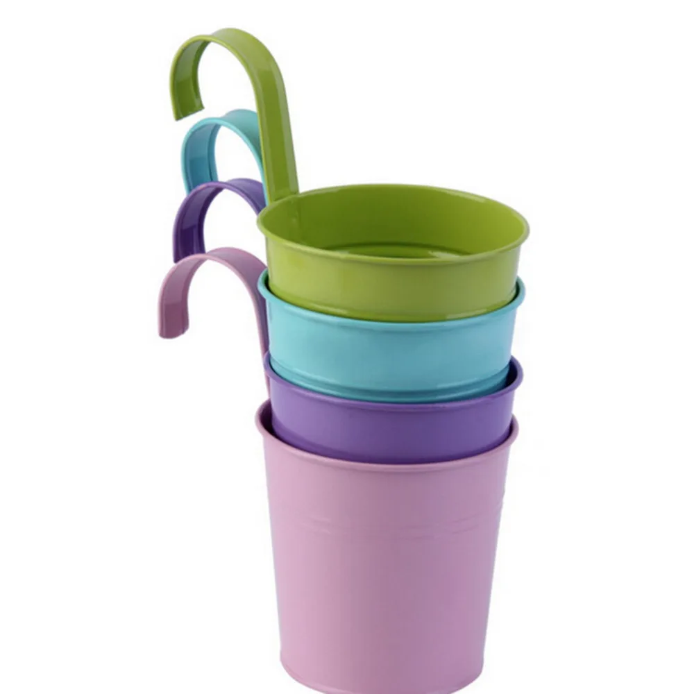 Железная подвесная цветочная ванна садовые горшки для цветов подвесные бочки