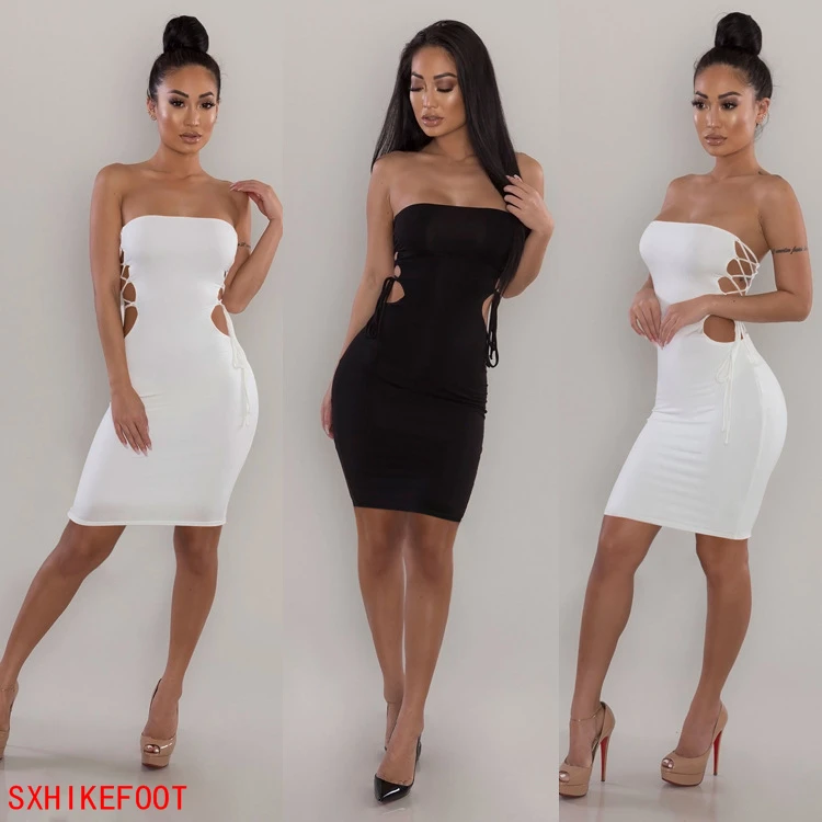 SXHIKEFOOT!!! Explosive female summer wrapped chest strap Slim sexy dress | Женская одежда