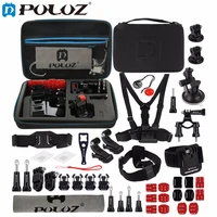 puluz for gopro accessories 45 in 1 ultimate combo kit with eva case stocker for gopro hero4 session 4 3 3 chest strap mounts