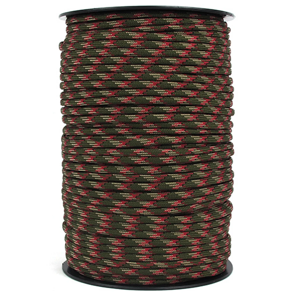 100 м 550 Тип 9 прядь Paracord парашютный канат трос выживания комплект спасательная палатка веревка для похода парашютный шнур Паракорд веревки, шнурки