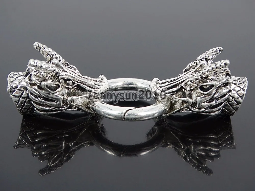 Цепочка для браслета шнур застежка цельная металлическая голова дракона золото