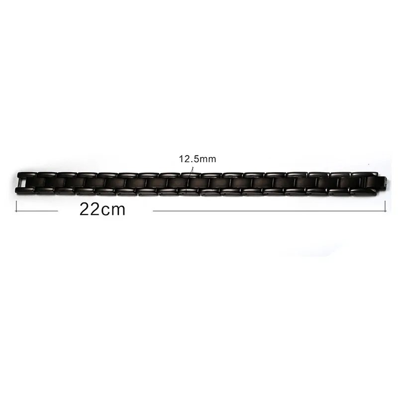 Vnox 100% Titanium Black Bracelet Bangle for Men Jewelry Magnet Magnetic Health Care | Украшения и аксессуары