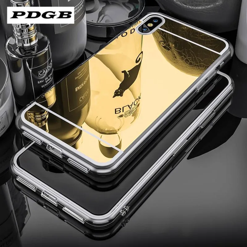 Роскошный зеркальный мягкий чехол для телефона Huawei P20 P30 lite Pro Mate 10 20 30 Honor 8 9 6X 6A 6C 8X