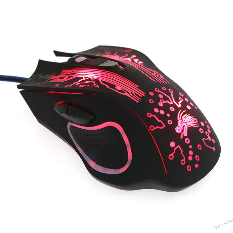 Ahmmio Promotion LED Optical Wired Gaming Game Mouse Pro Gamer Computer Mice For PC High Quality laptop | Компьютеры и офис