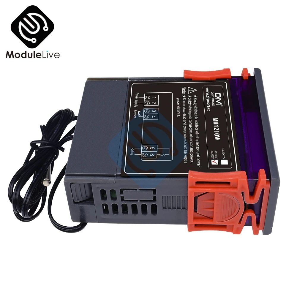 MH1210W 90 250V 10A 220V Цифровой термостат регулятор управления Лер 50 ~ 110 градусов Цельсия