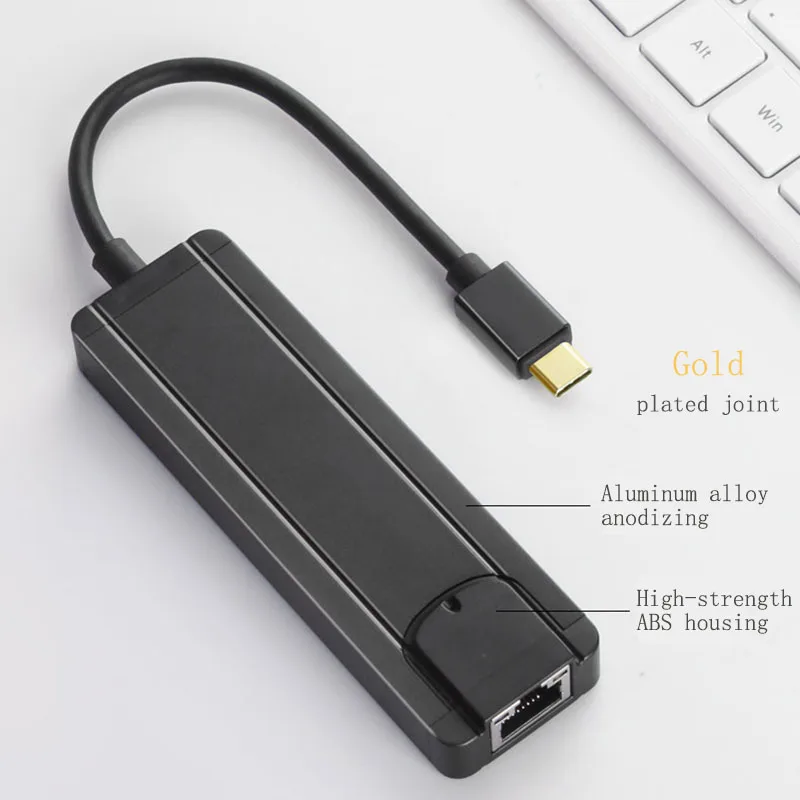 Fealushon док станция Тип C к HDMI USB3.0 RJ45 гигабит PD концентратор для ноутбука Macbook Pro HP DELL