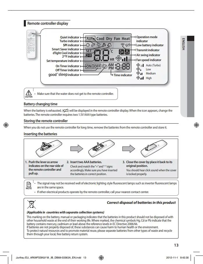 DB93-11489G пульт дистанционного управления для кондиционера samsung, совместимый DB93-11489C DB93 11489 DB93-11115K DB9311115K/M/R