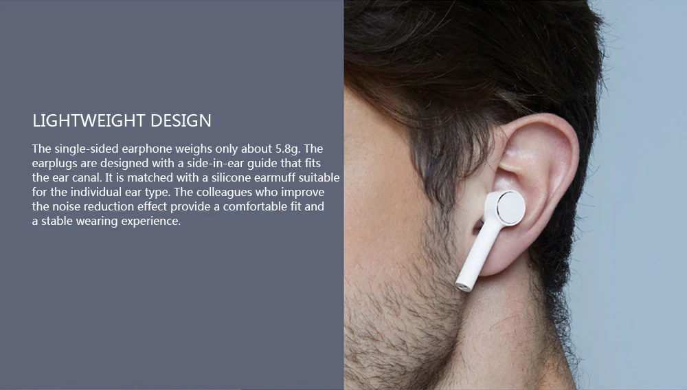 Xiaomi Bluetooth наушники TWS Air белые Беспроводные Мини спортивные невидимые наушники Портативный сенсорный одиночный и двойной ушной штекер