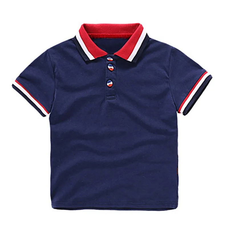 Летняя Повседневная хлопковая Футболка с отложным воротником и короткими