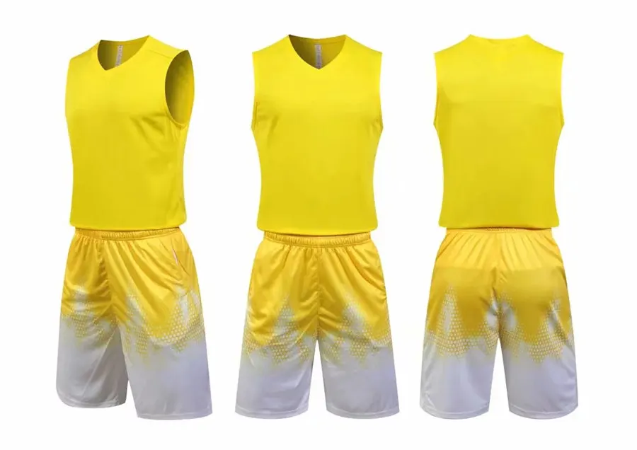 A110 yellow Новинка, спортивные майки для баскетбола, мужские, пустые, баскетбольные, форменная одежда для мальчиков, женские спортивные тренировочные майки, костюмы на заказ - Цвет: A110 yellow