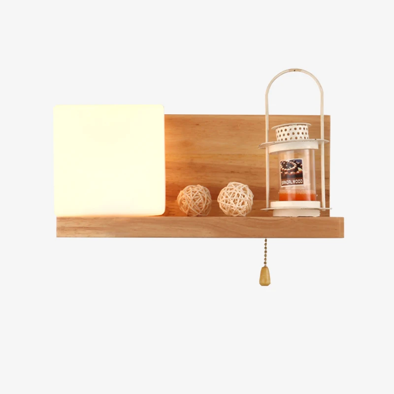 Современная Новинка Минималистичная деревянная настенная лампа из матового