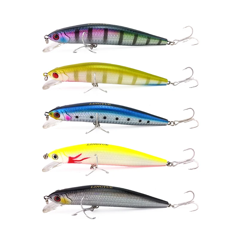 5.31'' Minnow Fishing Lure Artificial Professional Hard Bait Crap Hook Tackle 3D Eyes Crankbait Wobblers 13.5cm 26.86g | Спорт и