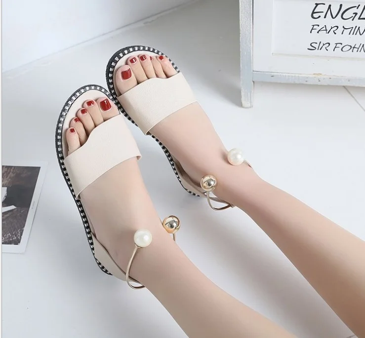 Сандалии женские без шнуровки дышащие Нескользящие туфли в римском стиле