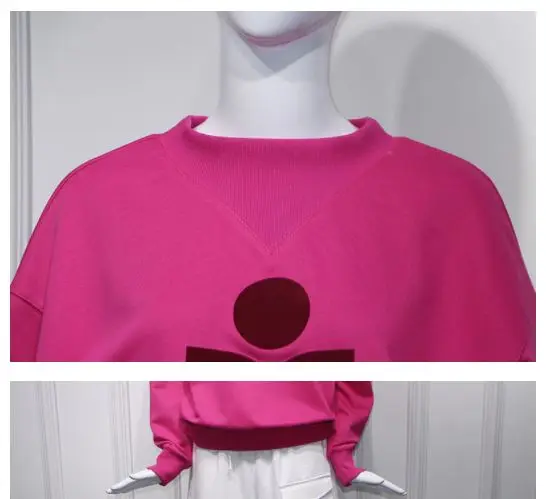 Woman MOBY SWEATSHIRT Inset crew neckline with ribbing Drop Shoulder Banded hem Cotton Pullovers Letters detail