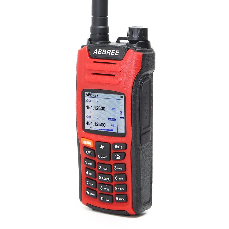 ABBREE AR F6 Walkie Talkie 6 Bands Dual 999CH многофункциональная VOX DTMF функция SOS ЖК дисплей цветной