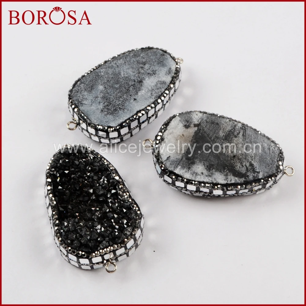 BOROSA оптовая продажа Новое поступление модные ювелирные изделия Druzy Кулон Титан