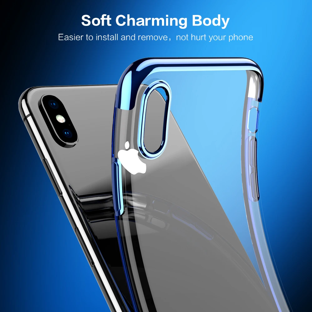 FLOVEME Phone Case For iPhone XS MAX 7 Plus X Clear Soft TPU Silicone 8 Mobile Cover Cases Coque |