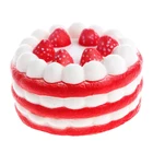 Jumbo моделирование клубника торт ко дню рождения Сжимаемый ПУ медленно растет удовольствие сжимается исцеляющая Игрушка снятие стресса игрушки 11*11*7 см