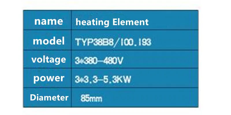 100,193 нагревательный элемент 3*380-480 В 3*3,3-5.3KW керамический нагреватель для горячего воздуха сварки машина фена аксессуары