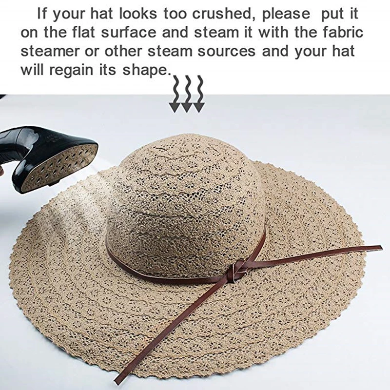 FURTALK Summer Hat for Women Cotton Straw Beach Sun Foldable Floppy Travel Packable Wide Brim Protection Cap 2019 | Аксессуары для