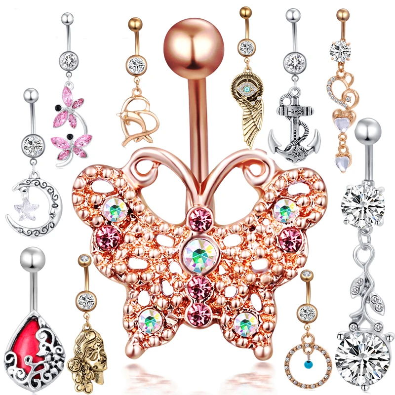 TIANCIFBYJS 14G кольца на пупок из нержавеющей стали изогнутая штанга для пупка серьги для пирсинга Женская бижутерия для тела 1 шт. TIANCIFBYJS 14G кольца на пупок из нержавеющей стали изогнутая штанга для пупка серьги для пирсинга Женская бижутерия для тела 1 шт.