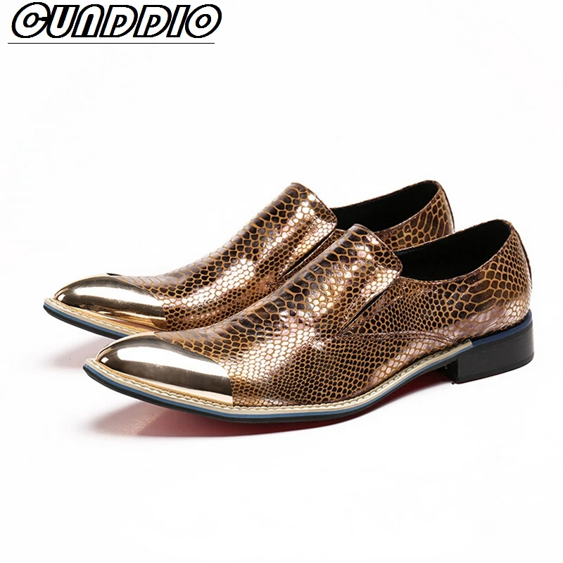 CUNDDIO Бизнес повседневная Мода Натуральная кожа Заостренный конец Низкий чтобы