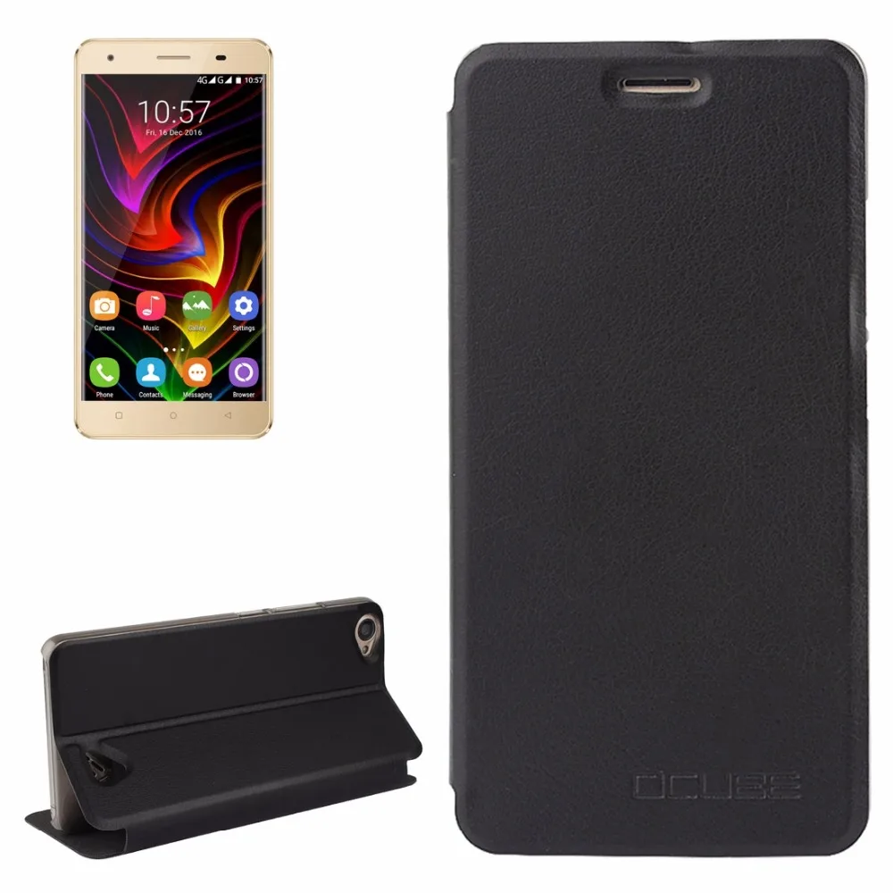 Ocube Oukitel C5 Pro Кожаный чехол книжка с горизонтальной текстурой и держателем|leather