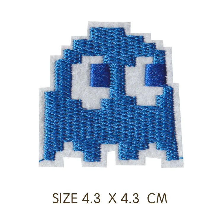 Серый цвет с красноватым отливом Pacman Железный патч фанки Ретро 80s игровой патч - Цвет: Серый цвет с красноватым отливом