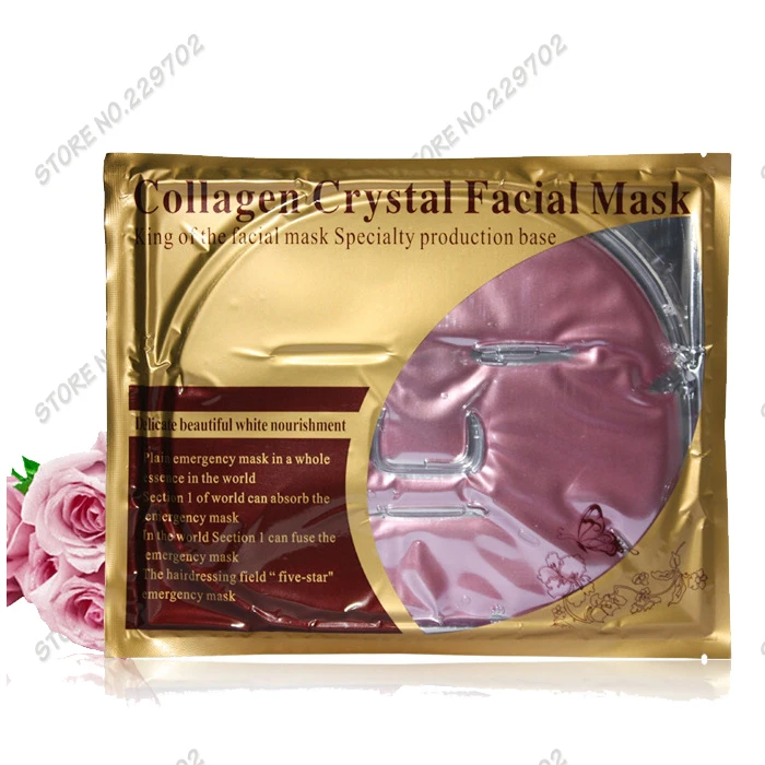 5 шт./лот коллагеновая маска Красного вина для ухода за кожей лица кристальная шт.