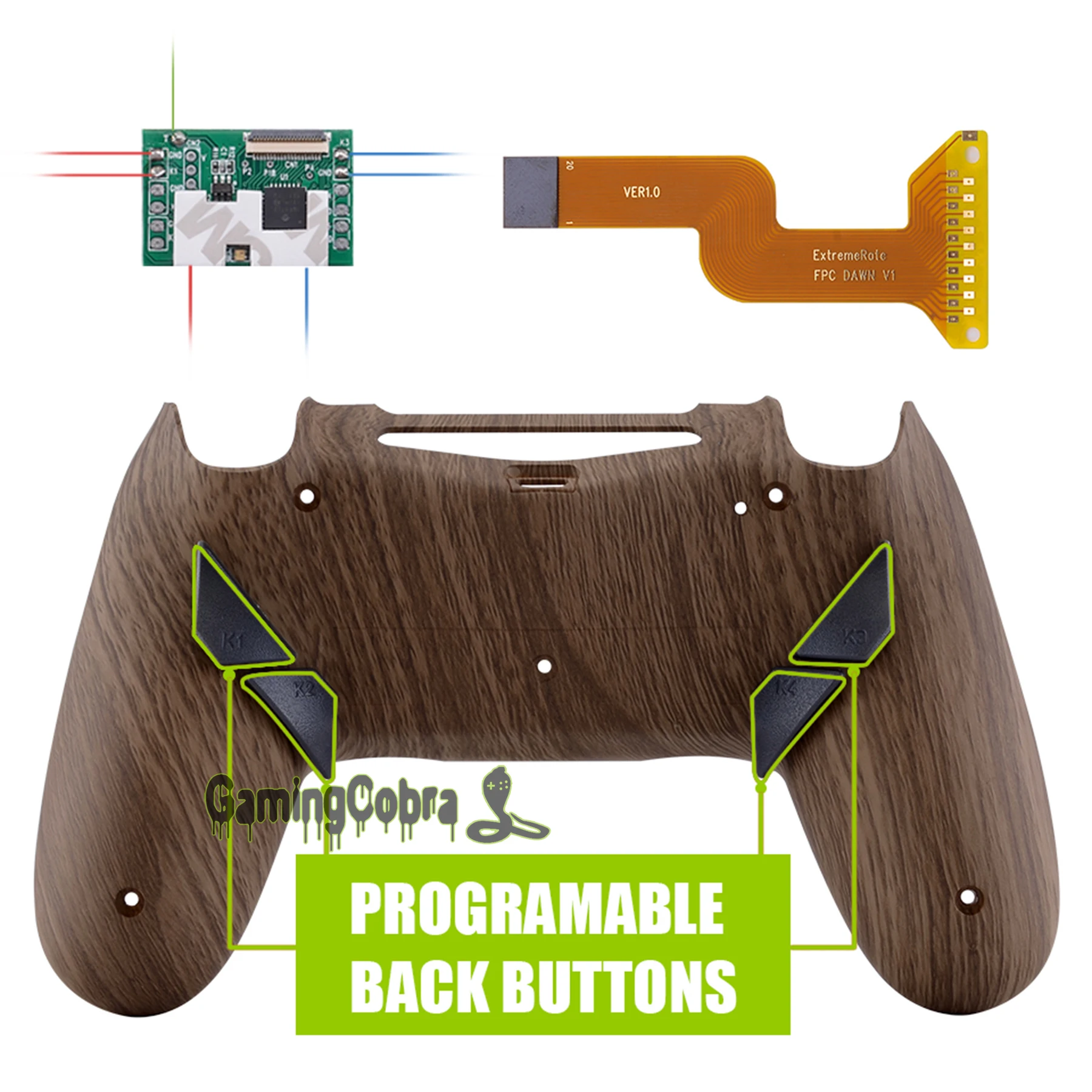 Программируемый набор для PS4 Slim Pro Controller JDM 040/050/055 w/ Custom Back Shell & 4 кнопки|Чехлы| |