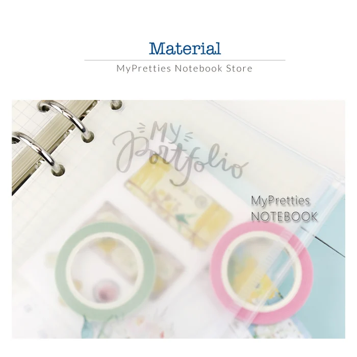 MyPretties A5/A6 ПВХ, папки, подшивки моем Портфолио Цветочные хранения на молнии сумка для заправки для 6 отверстий Binder организаторов планированию
