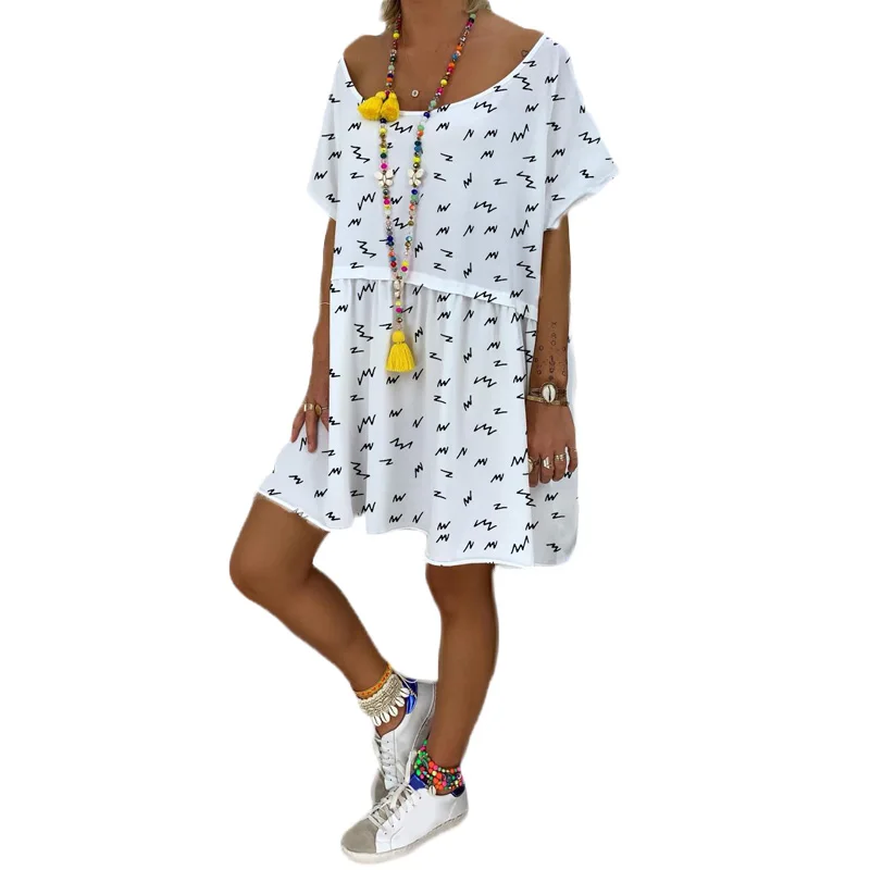 Женское летнее пляжное платье с принтом Boho модные вечерние свободные сарафаны