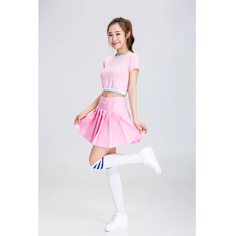 Привлекательный сексуальный Школьный костюм для чирлидинга девочек женский 2
