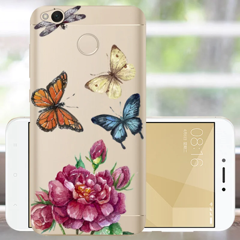 Силиконовый чехол для Xiaomi Redmi 4X, мягкий чехол для Redmi 4X, защитный чехол для мобильного телефона с милым рисунком, чехол-бампер для Xiaomi Redmi 4X4 X