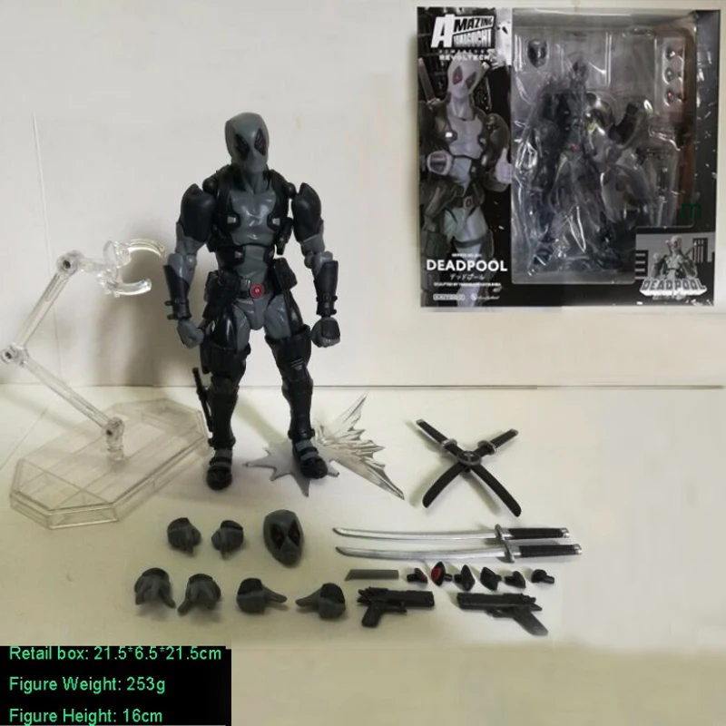 Free Shipping Cool 6&quot X-MEN Deadpool Wade Winston Grey Moveable Boxed 16cm PVC Action Figure Collection Model Doll Toys Gift | Игрушки и