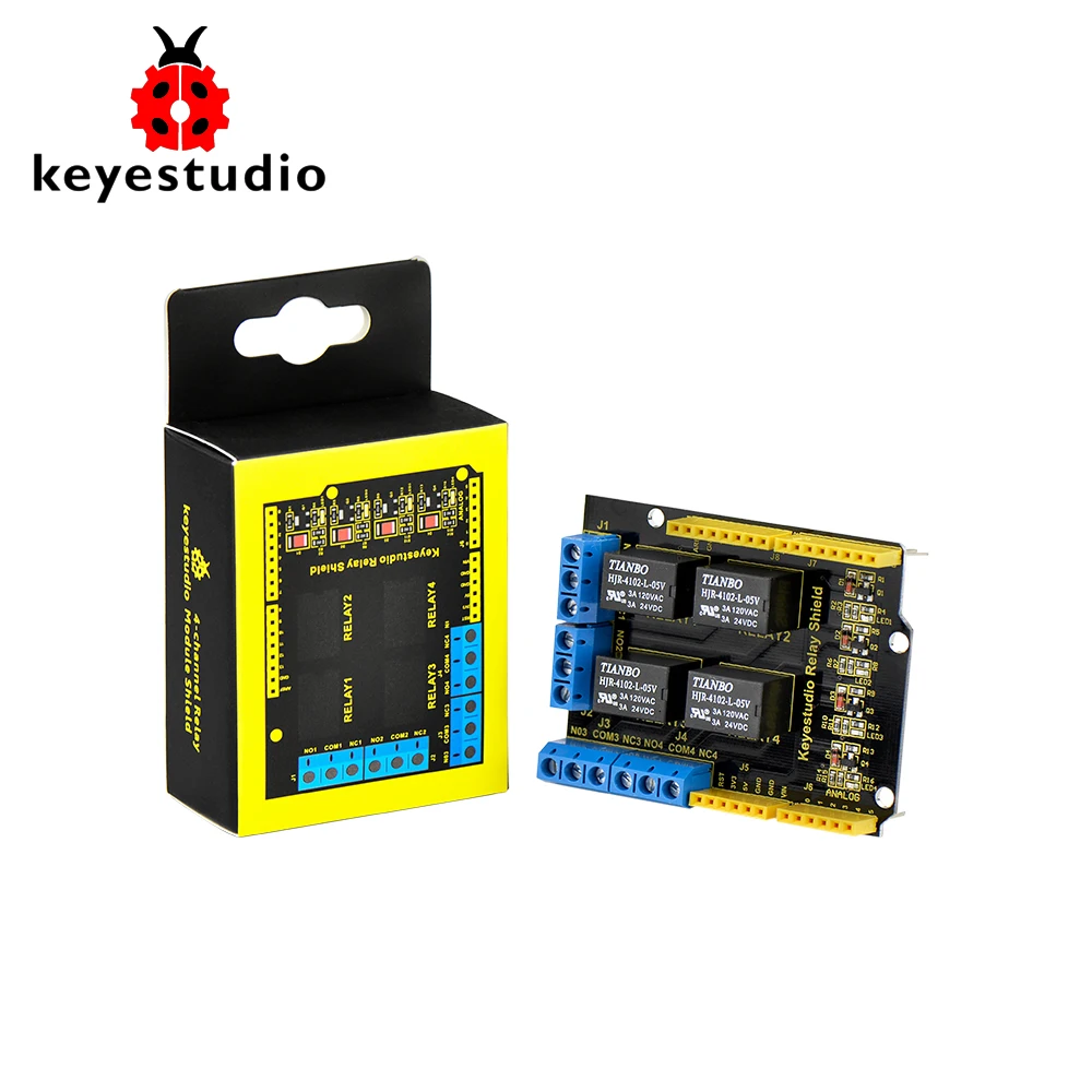 Keyestudio 4 канальный 5V релейный модуль для Arduino UNO R3|relay module|module relayarduino relay |