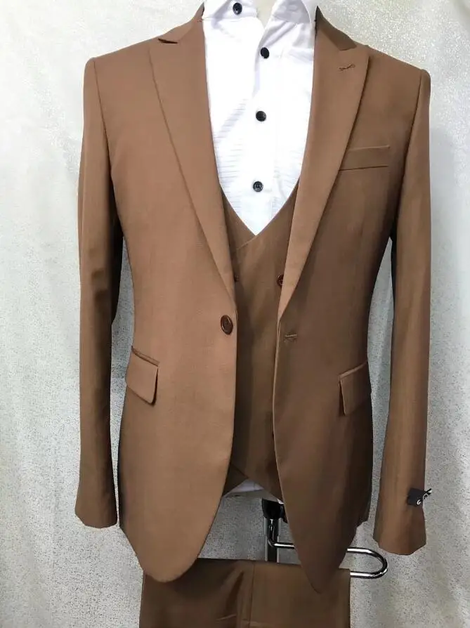 Новые реальные фотографии мужские свадебные костюмы Slim Fit 3 шт смокинг жениха двубортный Лучший мужской костюм в деловом стиле - Цвет: 9