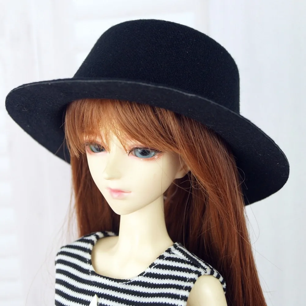 BJD Черная шапка для 1/6 1/4 MSD 17 "1/3 24" 60 см Высокая Женская SD DK DZ AOD DD кукла
