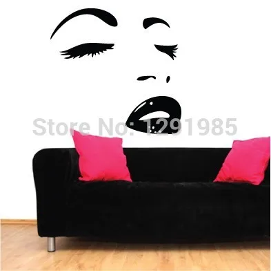 Бесплатная доставка DIY красивая вишневая коул глаза лица и губы настенные