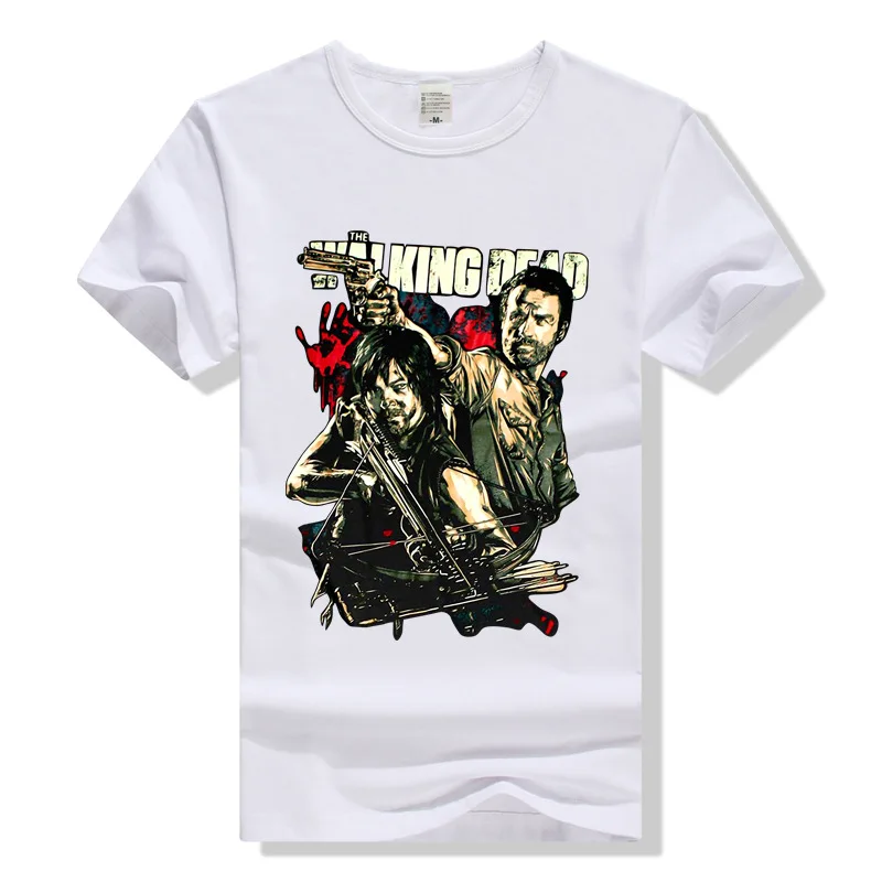 The Walking Dead Дэрил Рик футболка для Для мужчин женщин Костюмы короткий рукав