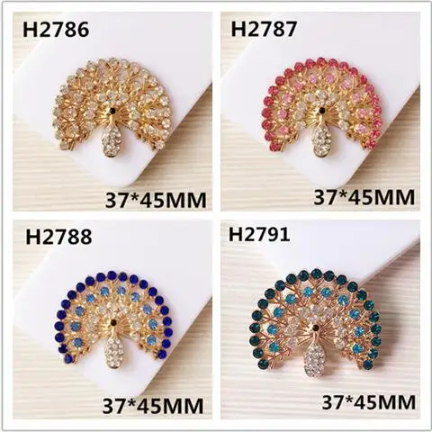 

Free Shipping Wholesale 20pcs/lot 37X45mm Rhinestone Flatback Button For Hair Flower Wedding Invitation XQ001