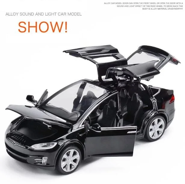 Модель автомобиля Tesla MODEL X из сплава игрушечные автомобили бесплатная доставка