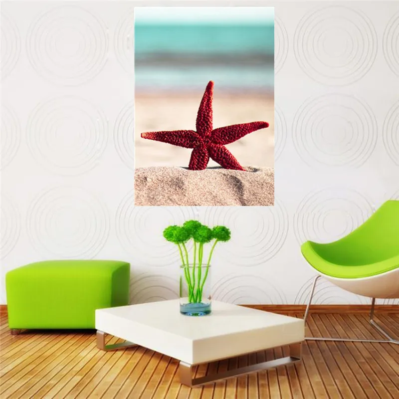 Diamond painted cross stitch / full round diamond embroidery beach landscape mosaic stickers home decoration | Дом и сад