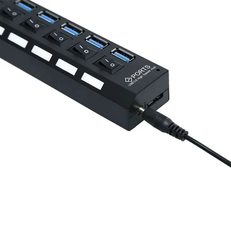 2019 горячий портативный 7 портов 5 Гбит/с USB 3 0 концентратор сплиттер с внешним
