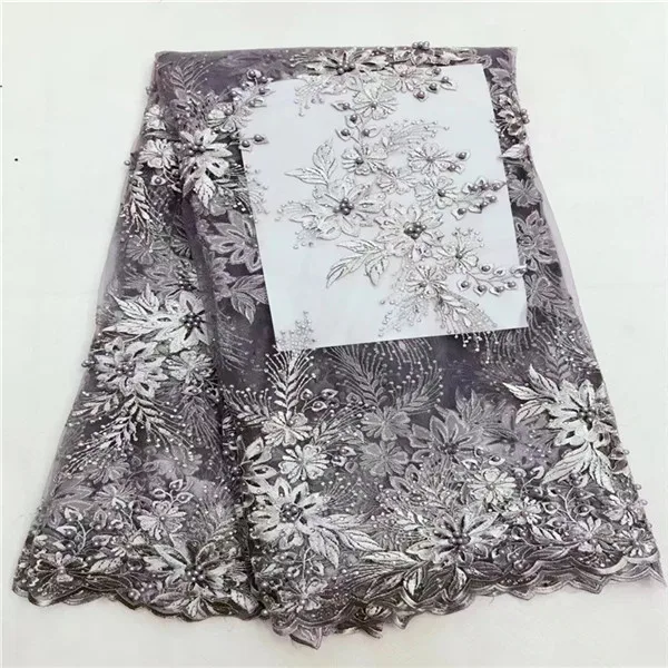 Wholesale Beautiful Beaded Net Lace Fabric Mesh Embroidery For Wedding Top Sale Power Red | Дом и сад