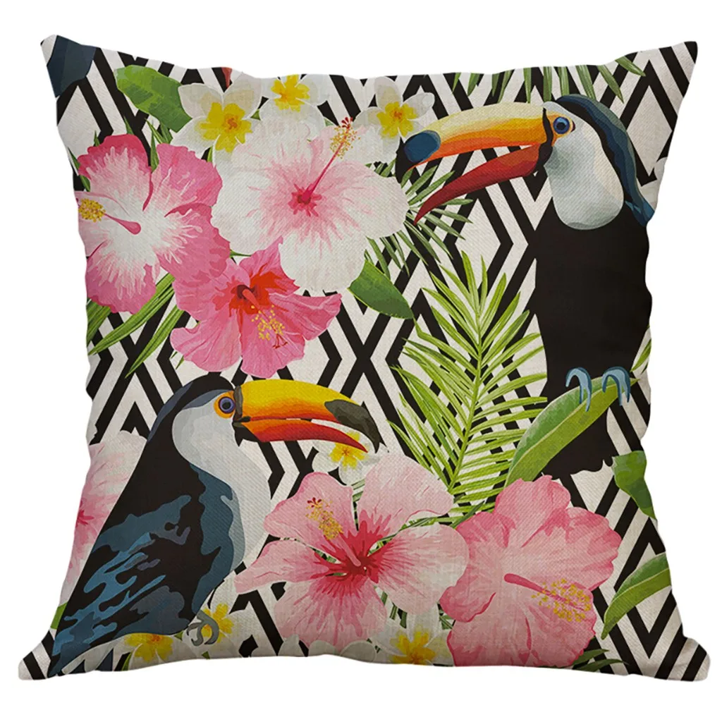 Gajjar тропические растения листья зеленые Monstera наволочки для подушек Цветок