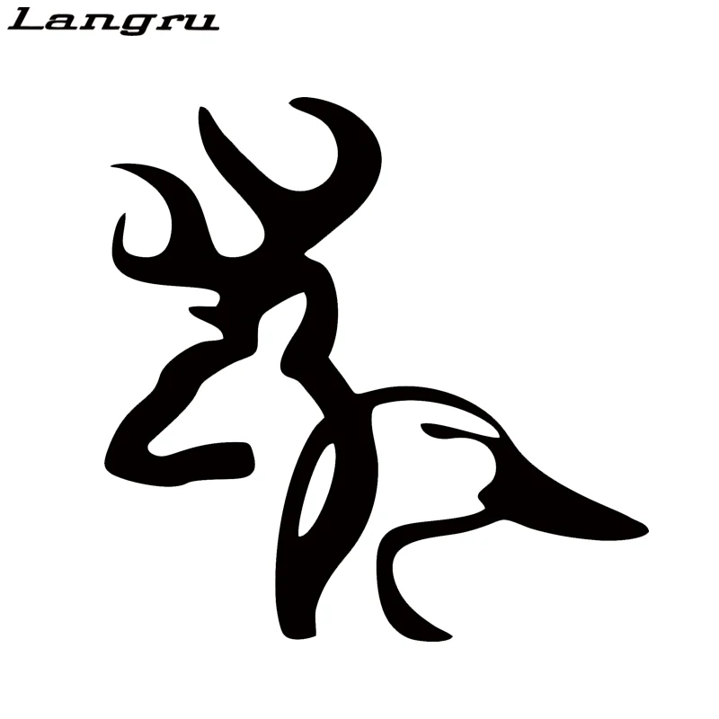 Виниловая наклейка Langru на окно автомобиля с изображением искусственной утки