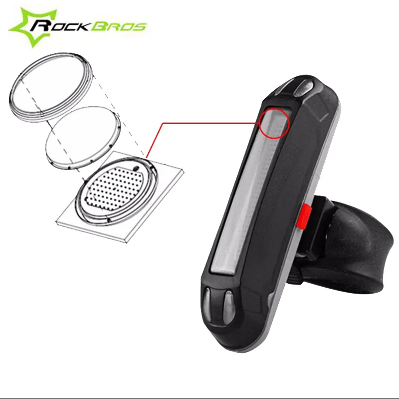 ROCKBROS перезаряжаемый задний фонарь для велосипеда горного велосипедная