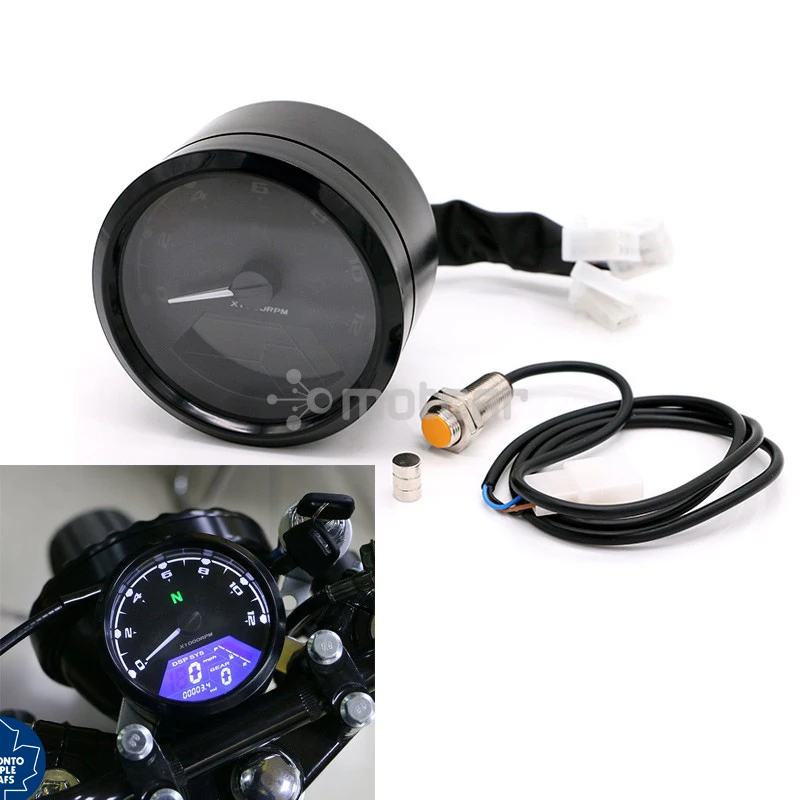 

1pcs 12000 RMP kmh/mph Universal LCD Digital Odometer Speedometer Tachometer Gear indicator Motorcycle Scooter Golf Carts ATV