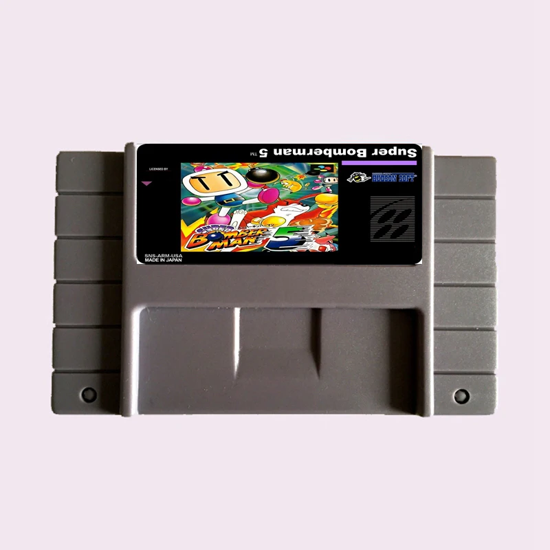Сохраните файл Super bomberman 5 NTSC 16 большая серая игровая карта для американской